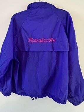 Vintage REEBOK windbreaker jacket 1990’s - NEON COLORS W/EMBROIDERED LOGO